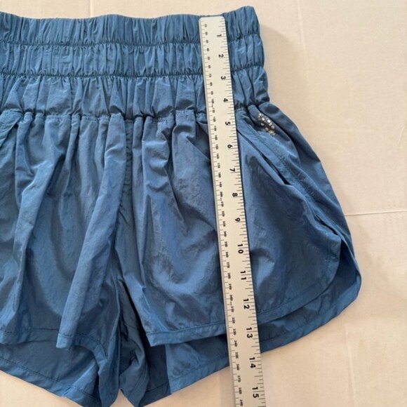Free People FP Movement Shorts Womens Way Home Blue Size Small Mesh Inner Liner - Picture 5 of 7